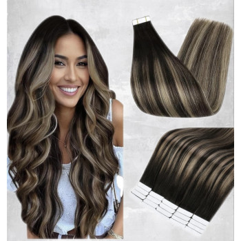 Extensii Tape In Diamond Balayage #1b Light Grey